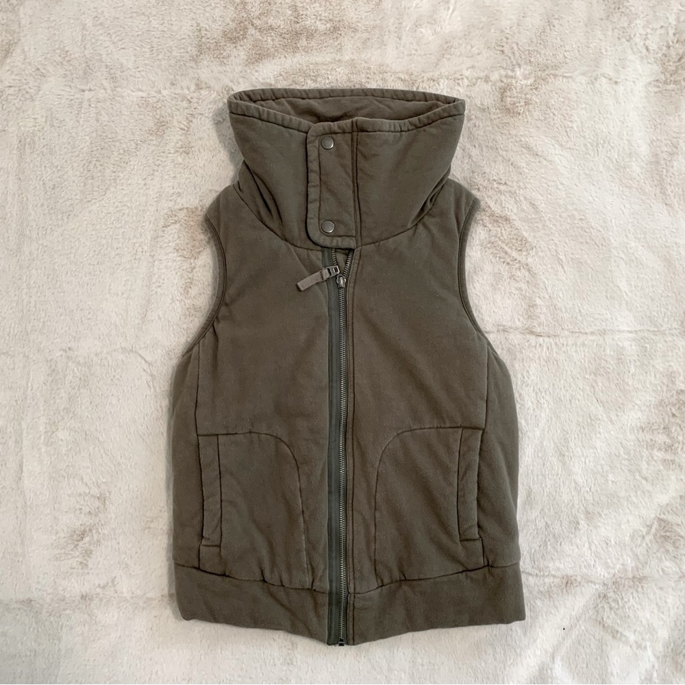 Splendid Cotton Vest Army Green Size S
